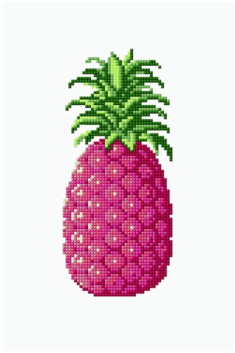 Fruit Piña Diagrama Diagramas Punto De Cruz Free Cross Stitch