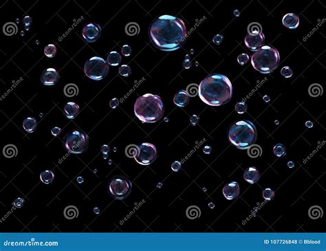 Bubbles On Black Background Stock Photo Image Of Abstract