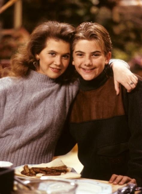 Tracey Gold And Jeremy Miller On The Set Of Growing Pains In 1989 Alan Thicke Kirk Cameron