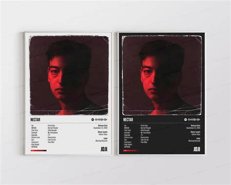 Joji Posters Nectar Poster Joji Tracklist Album Cover Etsy