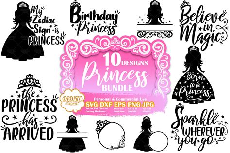 Princess Svg Bundle Princess Quotes Svg Birthday Girl 781328