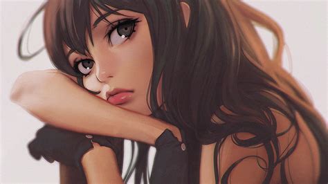 5760x1080px Free Download Hd Wallpaper Black Haired Female Anime