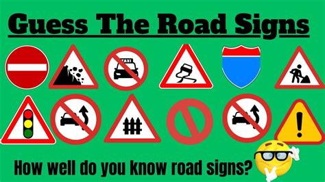 Guess The Road Signs Roadsignsquizguess 70 Road Signs Youtube