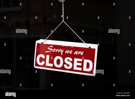 Sorry We Are Closed Sign Stock Photo Alamy