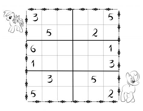 Sudoku Vorlagen für Kinder 6x6 kostenlos herunterladen und drucken