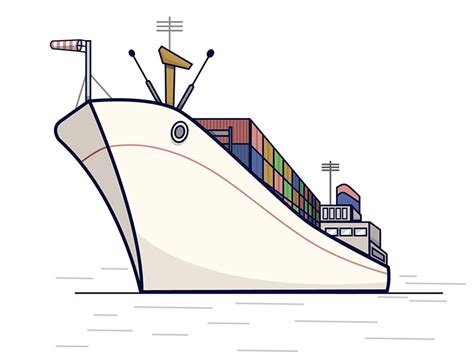 Container Ship Illustration By Shannon Rhodes On Dribbble