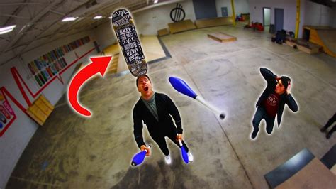 INSANE JUGGLING SKATE TRICKS! *World Record Juggler* - YouTube
