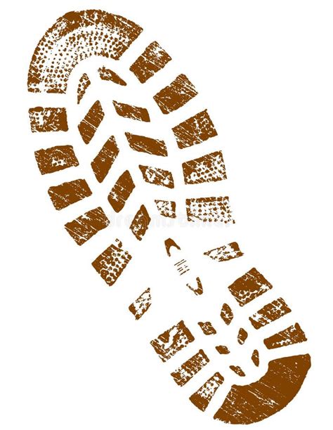 Dirty Brown Shoeprint Detailed Stock Illustration Image 53349947