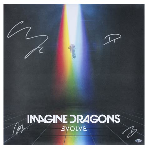 Lot Detail Imagine Dragons Band Signed Evolve Album Litho With 4