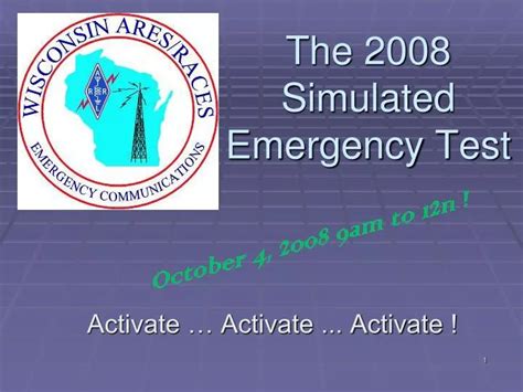 Ppt The 2008 Simulated Emergency Test Powerpoint Presentation Free