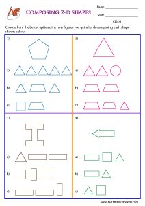 composing and decomposing shapes math pdf worksheets