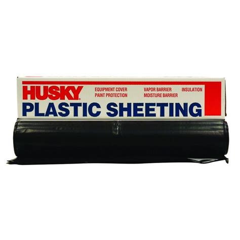 Husky 8 Ft X 100 Ft Black 4 Mil Plastic Sheeting Blacks Black
