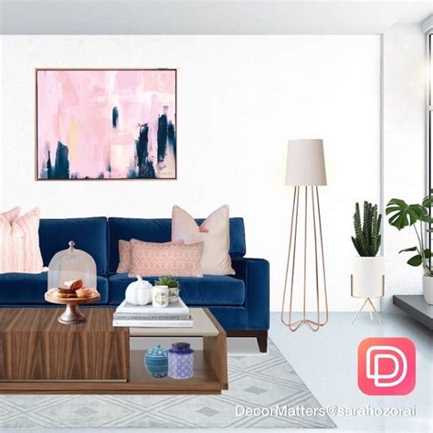 Blue And Pink Home Decor Accessories And Home Furniture Living Room