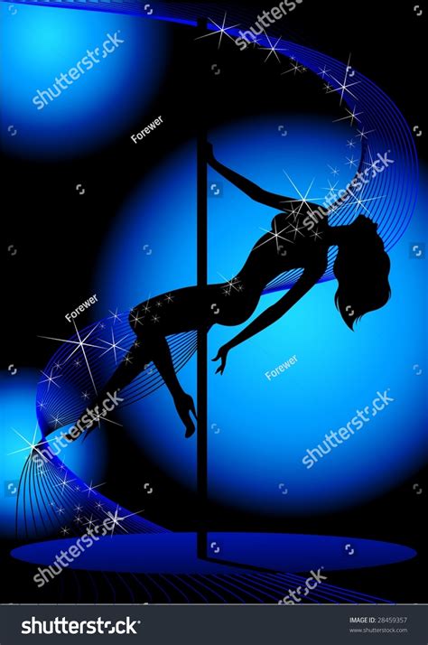 Beautiful Silhouette Young Women Dancing Striptease Stock Vector Royalty Free 28459357