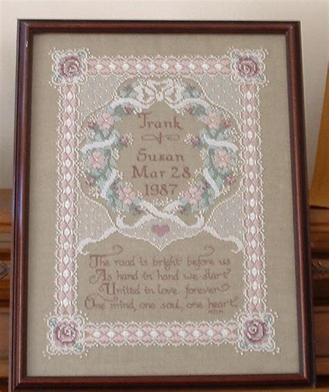 Go cross stitch crazy with our huge selection of free cross stitch patterns! Wedding Sampler - Counted Cross Stitch Wedding Sampler