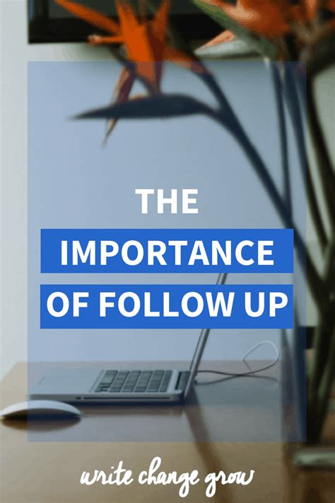 The Importance Of Follow Up