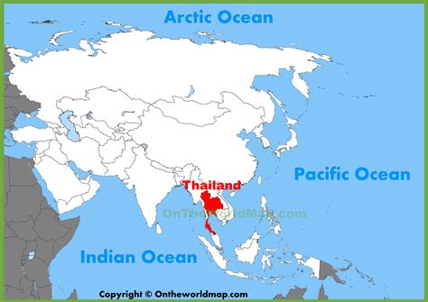 Thailand Map In World Map The World Map