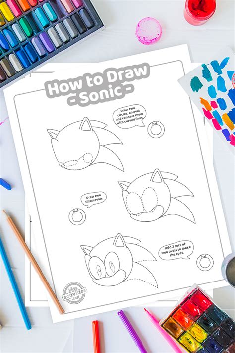 Cómo Dibujar A Sonic The Hedgehog Tutorial Imprimible