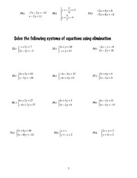 Printable math worksheets for grade 9. System of Equations Packet ~ 8th or 9th grade math by Math ...