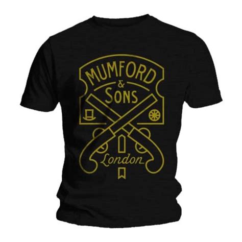 Official T Shirt Mumford And Sons Black Pistol Label Logo All Sizes