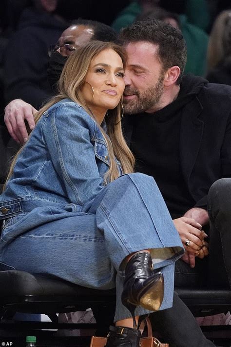 Jennifer Lopez Dons Double Denim As She Packs On Pda With Ben Affleck Courtside