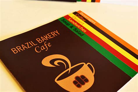 Send your cards via email, share on social media, print. Menu Card for Brazil Bakery Cafe on Behance