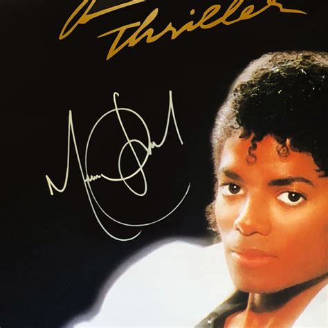 Michael Jackson Signed Thriller Poster Custom Frame