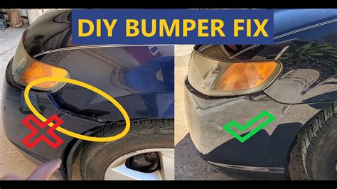 Bumper Cover Quick DIY Fix Put Back Your Broken Bumper YouTube