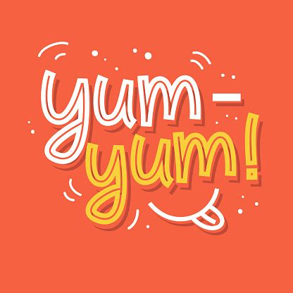 Последние твиты от yummy anime (@yummyanime_). Yumyum Yummy Hand Written Word Stock Illustration ...
