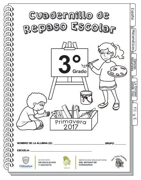 Cuadernillo De Repaso Escolar Tercer Grado De Primaria Primavera