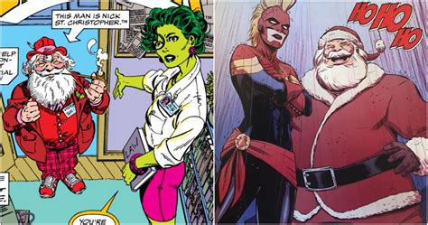 10 Marvel Characters Who Have Actually Met Santa Claus Cbr