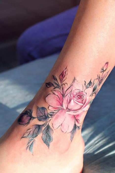 Share 141 Flower Foot And Ankle Tattoos Vn