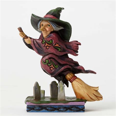 Pint Sized Flying Witch | Jim shore, Flying witch, Halloween witch decorations