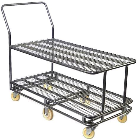 Large Double Tier Stock Trolley Retail Accessories Materials