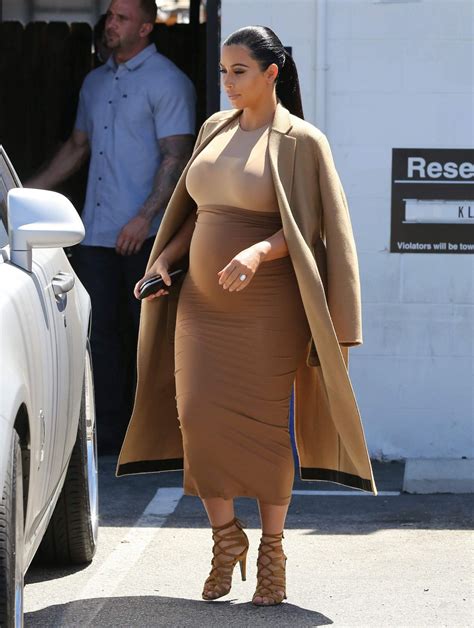 Pregnant Kim Kardashian Leaves A Production Office In Van Nuys 0831