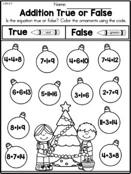 Jumpstart's extensive collection of fun, printable worksheets for first graders is perfect for 6 and 7 year old children. Christmas Math Worksheets (1st Grade) by United Teaching | TpT