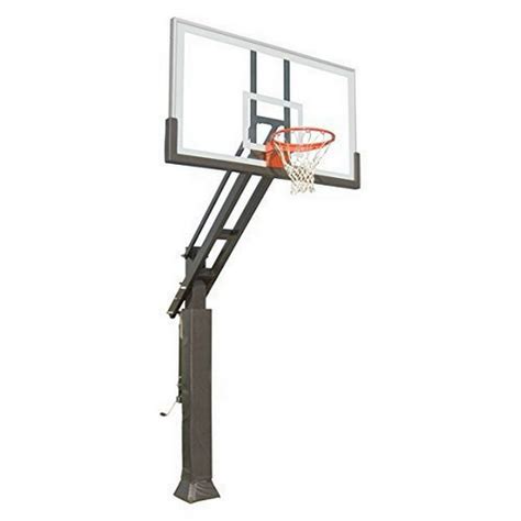 Triple Threat In Ground Adjustable Basketball Goal Hoop With 42 X 72