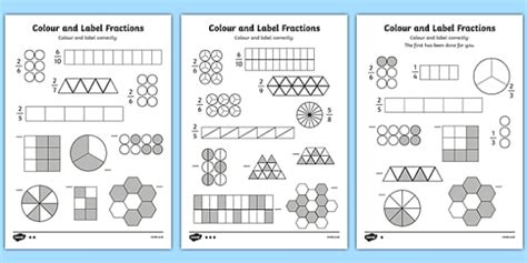 Shading Fractions Worksheet Pack Maths Resource Twinkl