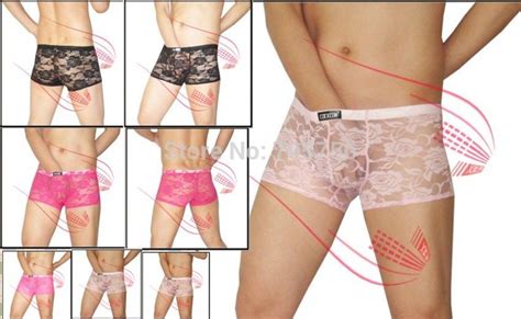 2017 Wholesale New Hot Style Sheer Underwear Men Sexy Mesh Boxers Gauze