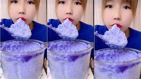 Ice Eating Purple Ice Eating Asmr Youtube