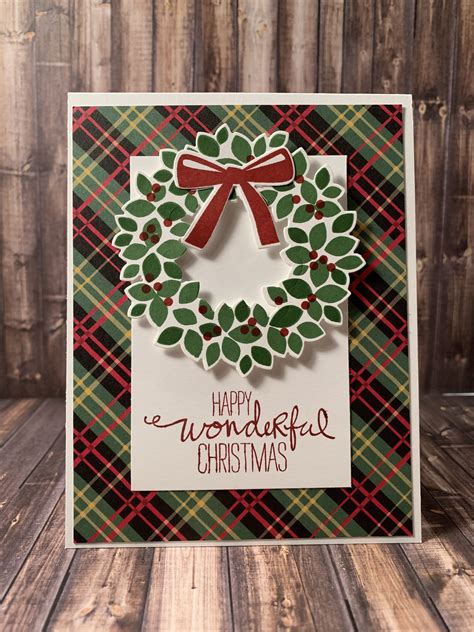 Stampin Up Christmas Card Wonderous Wreath Christmas Cards To Make