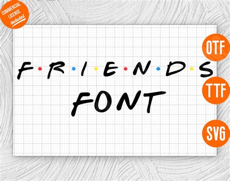 Friends Font Friends Font With Dots Etsy