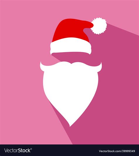 Flat Design Santa Claus Face Royalty Free Vector Image