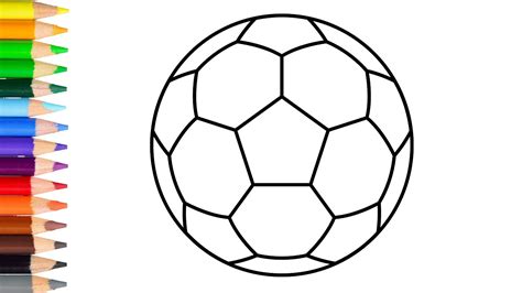 How To Draw Football Step By Step Football Drawing Simple And Easy
