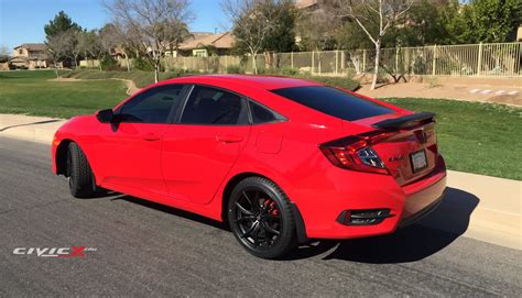 More Black Is Better Modified 2016 Civic In Rallye Red With Black