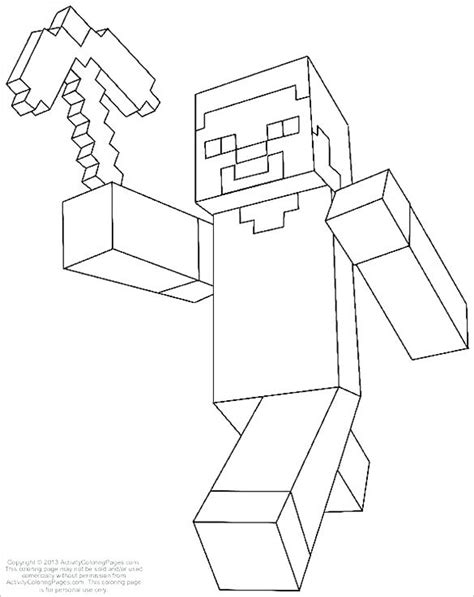 Minecraft Coloring Pages Herobrine At Free Printable