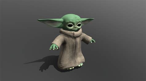 Baby Yoda Textures Download Free 3d Model By Oliviergide B664c70