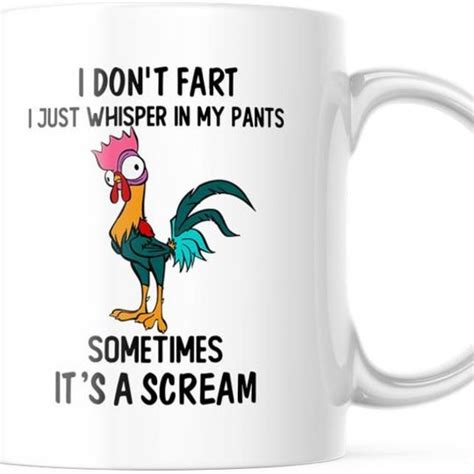 Funny Chicken Coffee Mug I Dont Fart I Just Whisper In Etsy