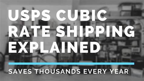 Usps Cubic Rate Shipping Explained Cheapest Way To Ship Youtube