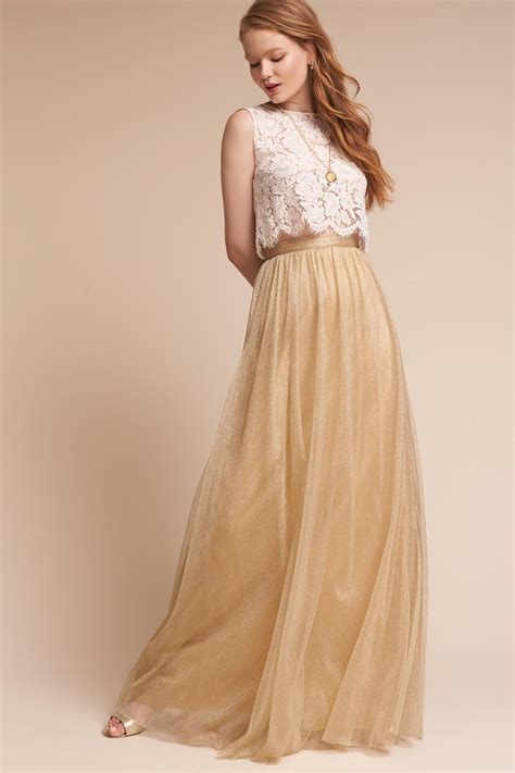 Cleo Top And Louise Tulle Skirt From Bhldn Bridesmaid Skirts Wedding